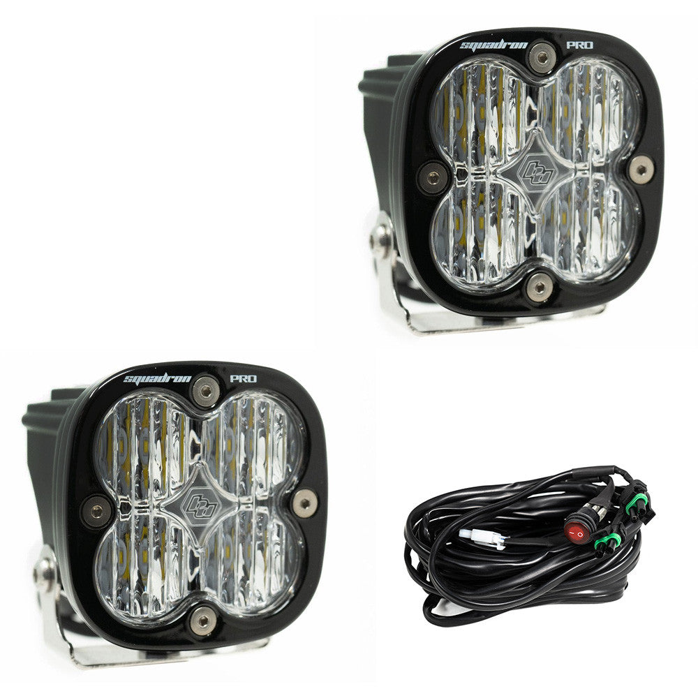 Baja Designs Squadron Pro Black LED Auxiliary Light Pod Pair - Universal