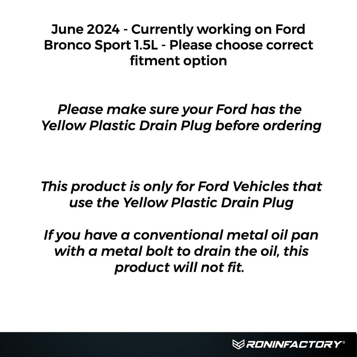 EASY OIL DRAIN FOR FORD