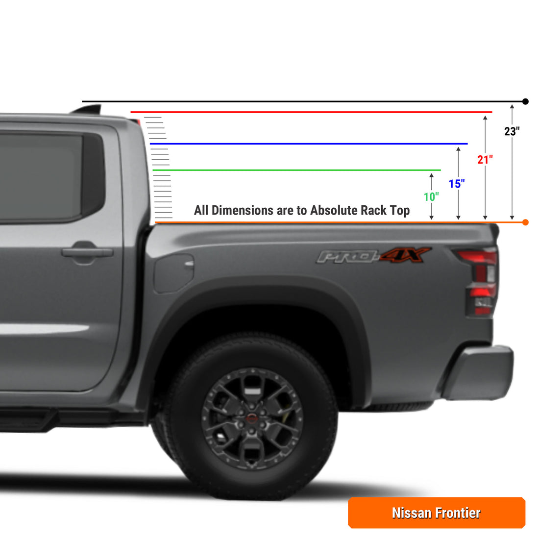 Nissan Frontier Bed Rack Height Chart