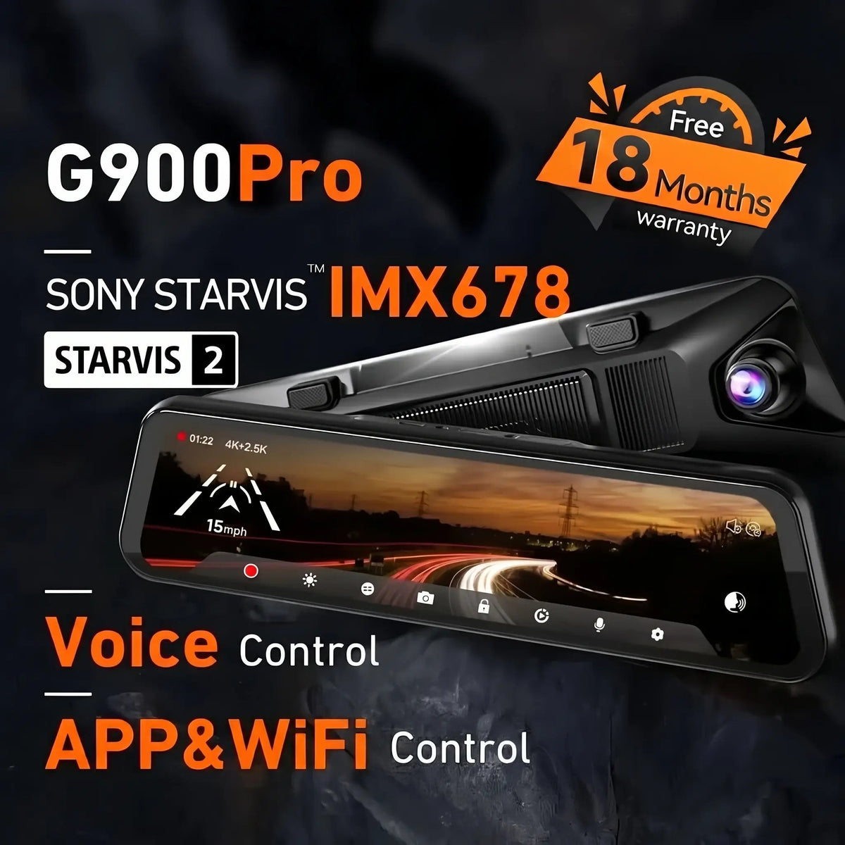 Wolfbox camera showing the model type offered in the XTR third brake light bed rack brake light