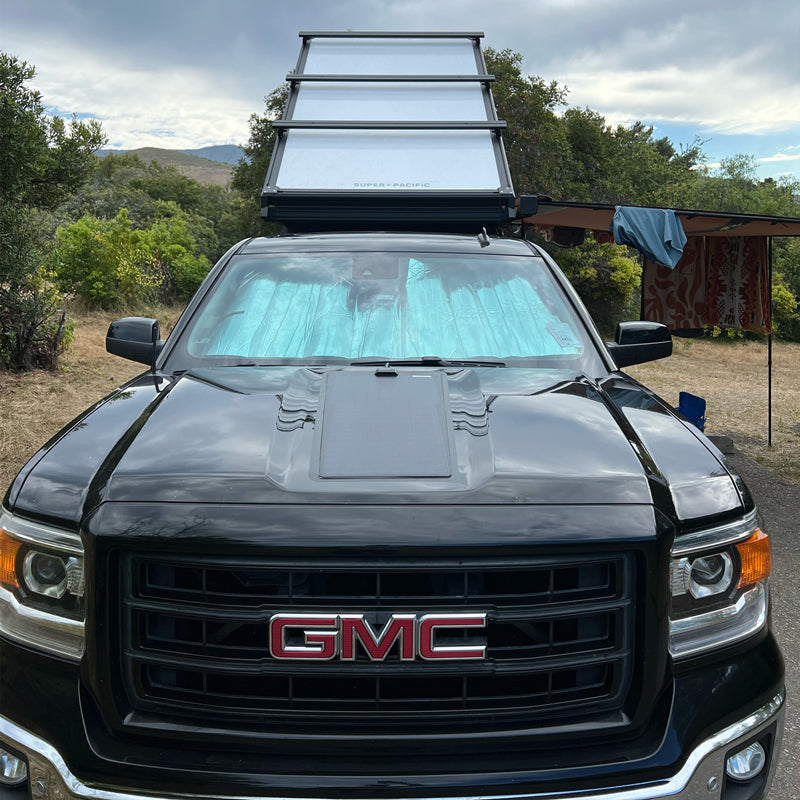 GMC Sierra 1500 (2014â€?019) Lensun 115W 12V Hood Flexible Solar Panel-1