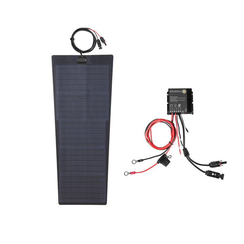 GMC Sierra 1500 (2014â€?019) Lensun 45W 12V Hood Flexible Solar Panel-3