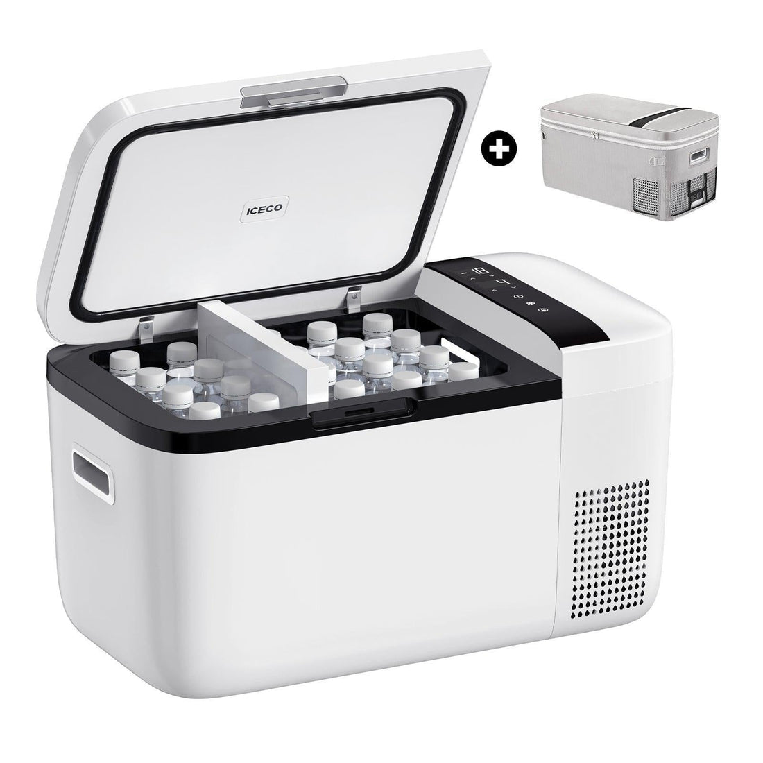 21QT GO20 Dual Zone 12V Portable Freezer (White) | ICECO-Portable Fridge-www.icecofreezer.com