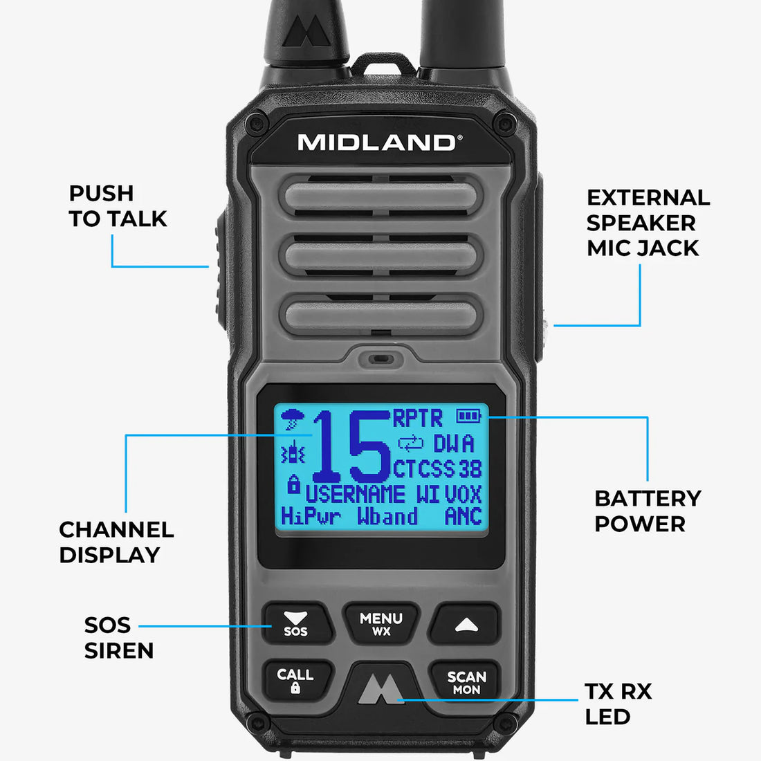 GXT67 GMRS 5-Watt Two-Way Radio - GXT67 PRO