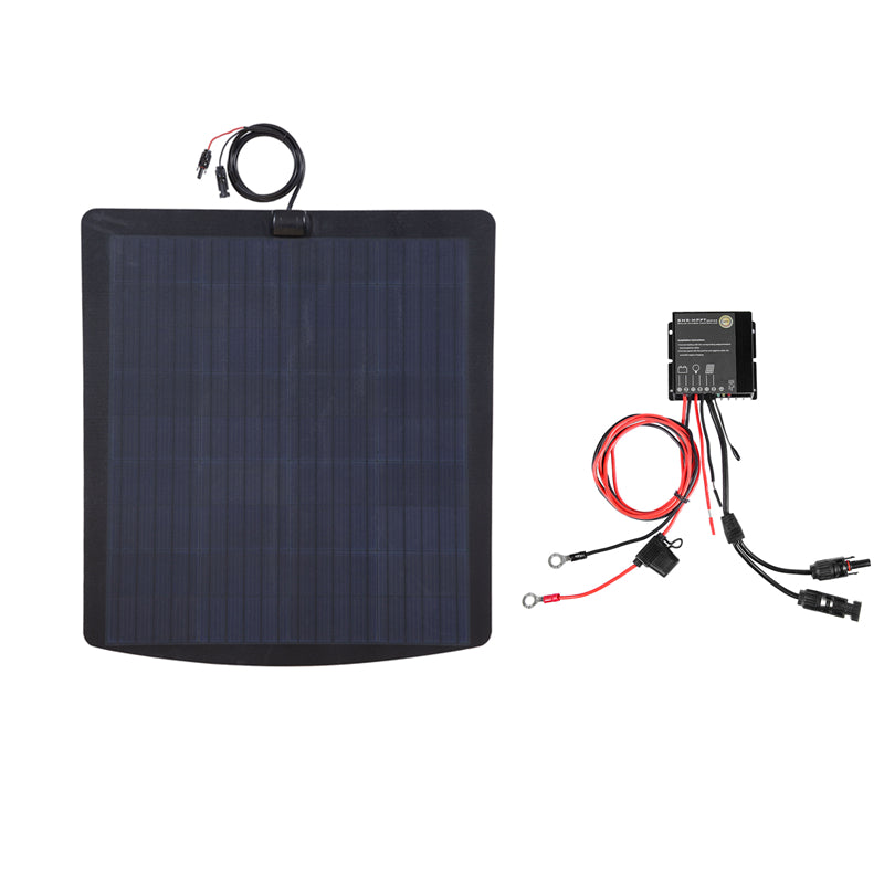 Hummer H3 LensunSolar 105W 12V Hood Flexible Solar Panel-4