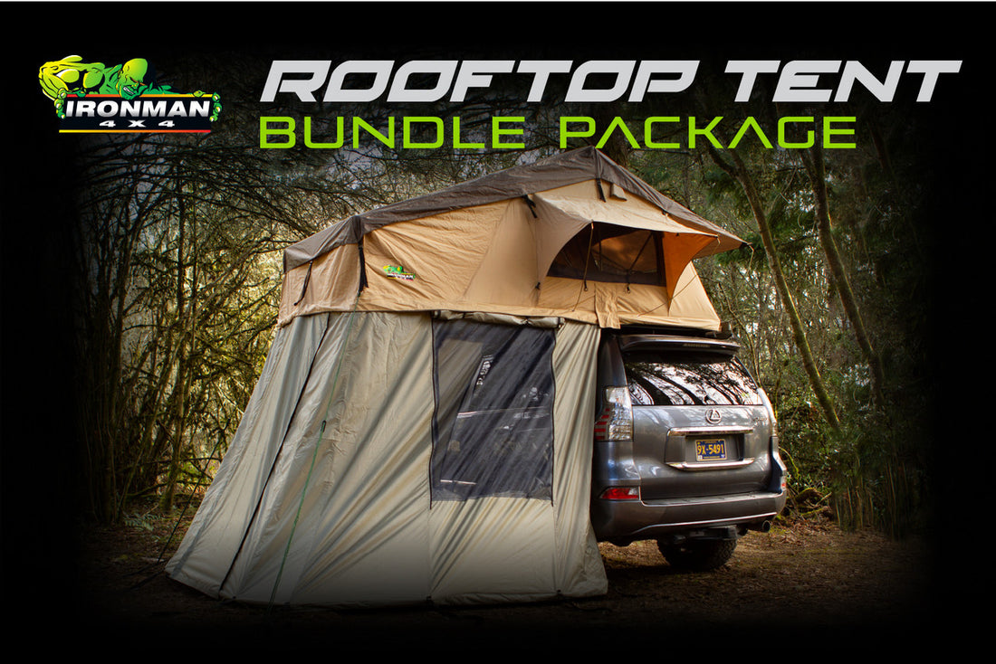 IRONMAN 4X4 CLASSIC SOFT SHELL ROOFTOP TENT BUNDLE