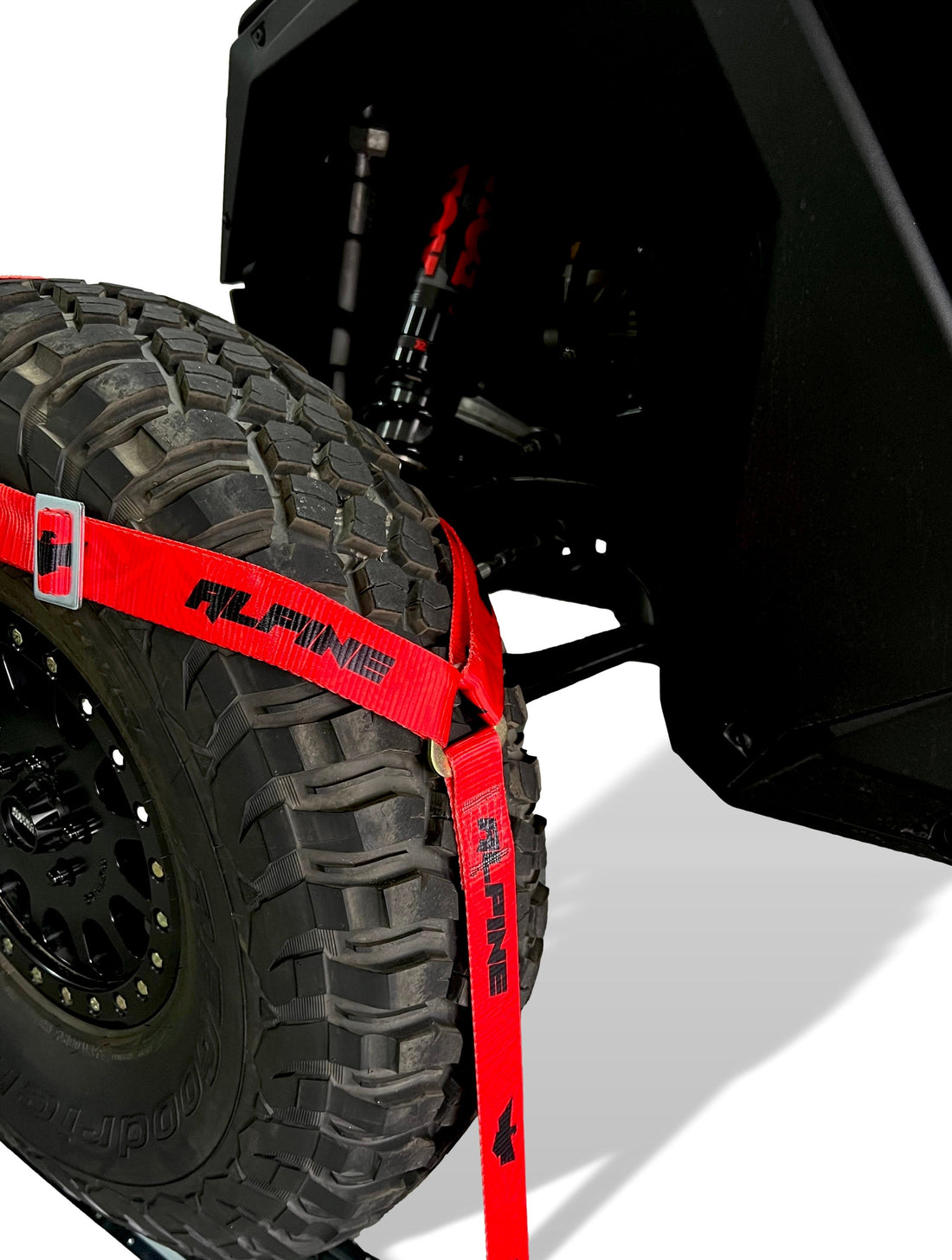 TIRE NETS- RED DAZZLE (4 STRAPS)