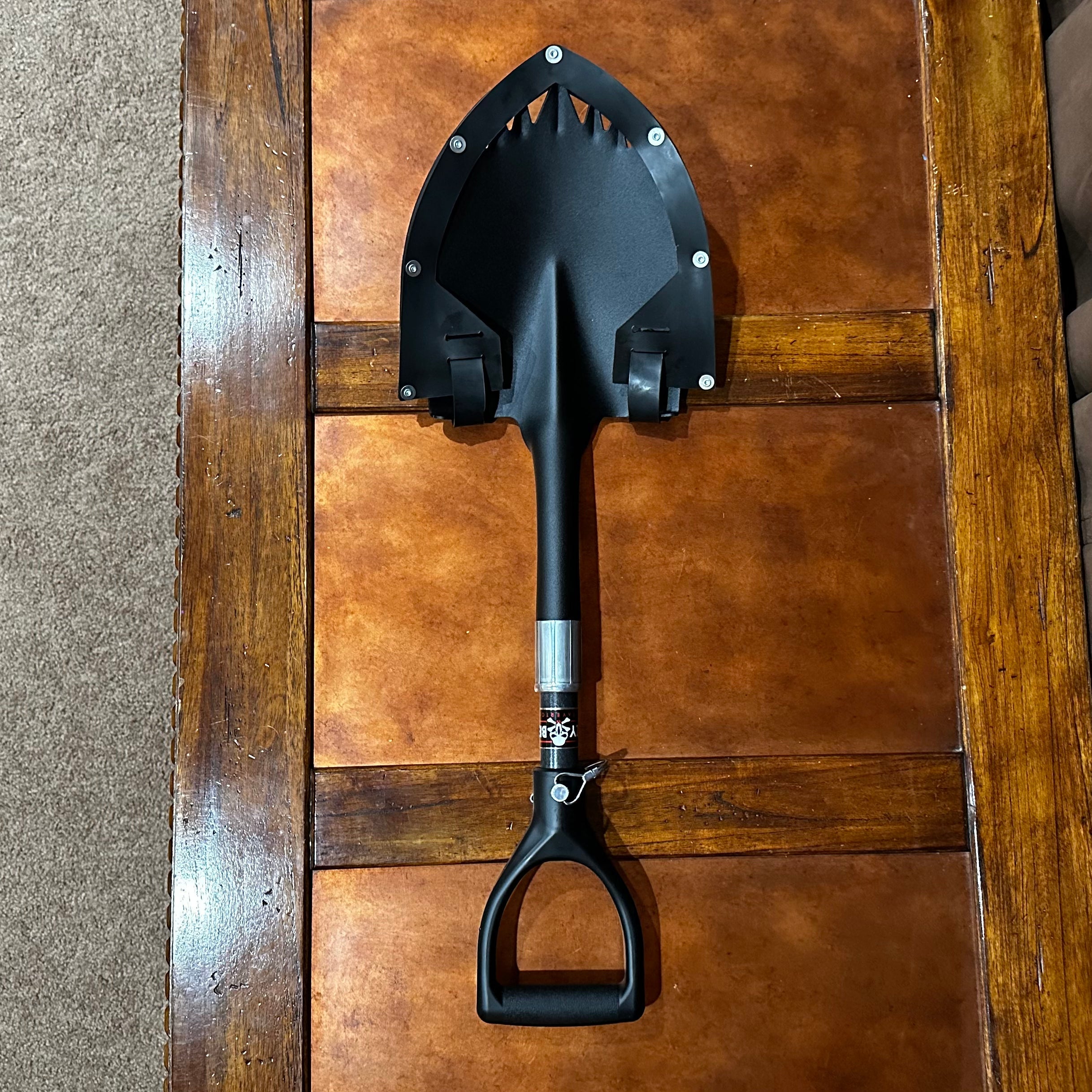 Krazy Beaver Mini Shovel  with guard (Textured Black Head / Black Handle # 45641)