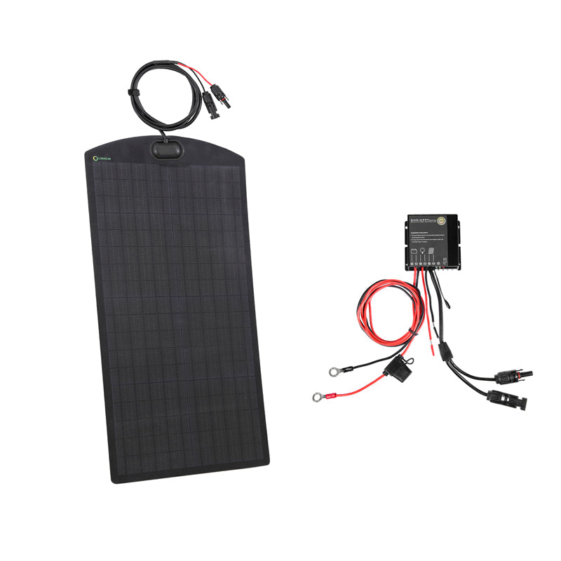 Jeep Gladiator JT & Rubicon Wrangler JL Lensun 35W Hood Flexible Solar Panel