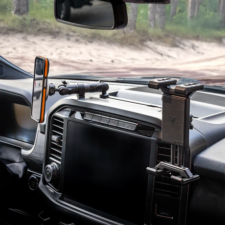 2021+ Ford F-150 (See Compatibility Info For Specific Year/Trim Fitment Details) Tackform Slim Track Dash Bracket With Dual MagSafe Phone Mounts