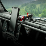 2024+ Jeep Wrangler JL & Gladiator (Not Compatible With 4xe) Tackform Assault Track Picatinny Dash Bracket With Wireless Charging Phone Mount | Driver Side