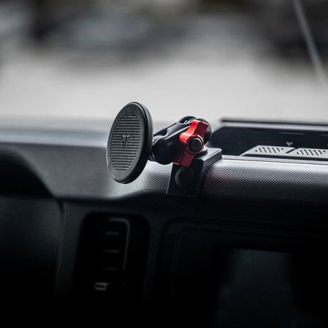 2021-2026 Ford Bronco LINK™ MagSafe Charging Phone Mount With Top Dash Clip | 2" Arm | 6th Generation | (NOT FOR LEATHERETTE STITCHED DASH)