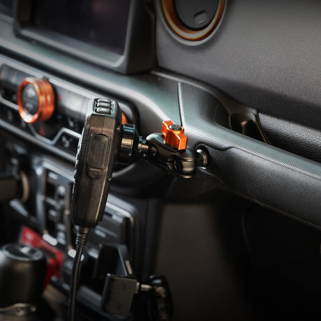 2018 - 2023 Jeep JL, Gladiator, and 4XE LINK™ Grab Bar Mount With Qi2.2/MagSafe Charging & Cooling Phone Holder | 2" Arm