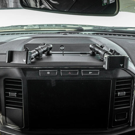2023-2026 Ford Super Duty (F-250 Through F-600) Tackform Slim Track Dash Bracket With Dual MagSafe Phone Mounts