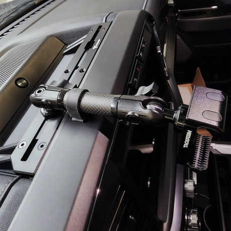 2023-2026 Ford Super Duty (F-250 Through F-600) Tackform Slim Track Dash Bracket With Dual 20LITE Phone Mounts