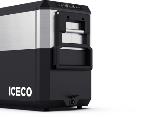 JP50 Pro Dual Zone Wheeled Portable Freezer With Cover - Silver | ICECO | 50 LT