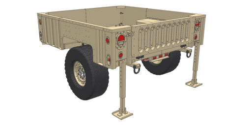 XTR3 Bed Rack for M1101 Style Military Trailer