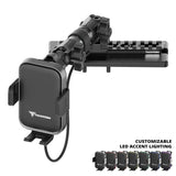 2024+ Jeep Wrangler JL & Gladiator (Not Compatible With 4xe) Tackform Assault Track Picatinny Dash Bracket With Wireless Charging Phone Mount | Driver Side