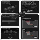 2022-2024 Ford Maverick Tackform Slim Track Dash Bracket With 20LITE Phone Mount