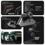 2021-2026 Ford F-150/Raptor & 2023-2026 Ford Super Duty LINK™ Vent Mount Bracket With MagSafe (Non-Charging) Phone Holder | Choose Your Arm Length