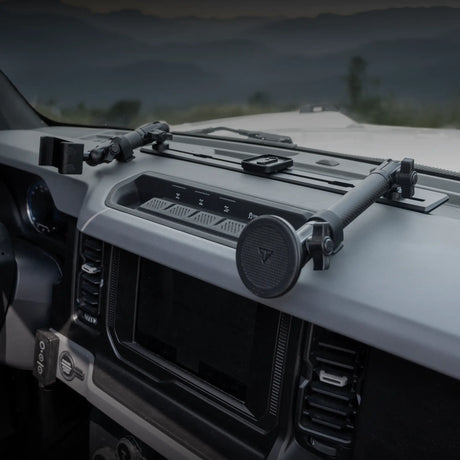 2021+ Ford Bronco & Bronco Raptor (Non-Sport) Tackform Slim Track Dash Bracket With MagSafe Phone Mount