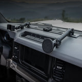2021+ Ford Bronco & Bronco Raptor (Non-Sport) Tackform Slim Track Dash Bracket With MagSafe Charging Phone Mount