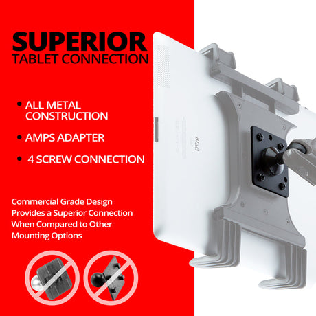 Tablet Holder | 7.5"-9.25" Telescoping Arm | 20mm Fast Track  Ball