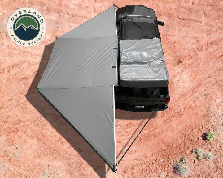 OVS Nomadic Awning 180 - Dark Gray Awning with Bracket Kit and Extended Poles