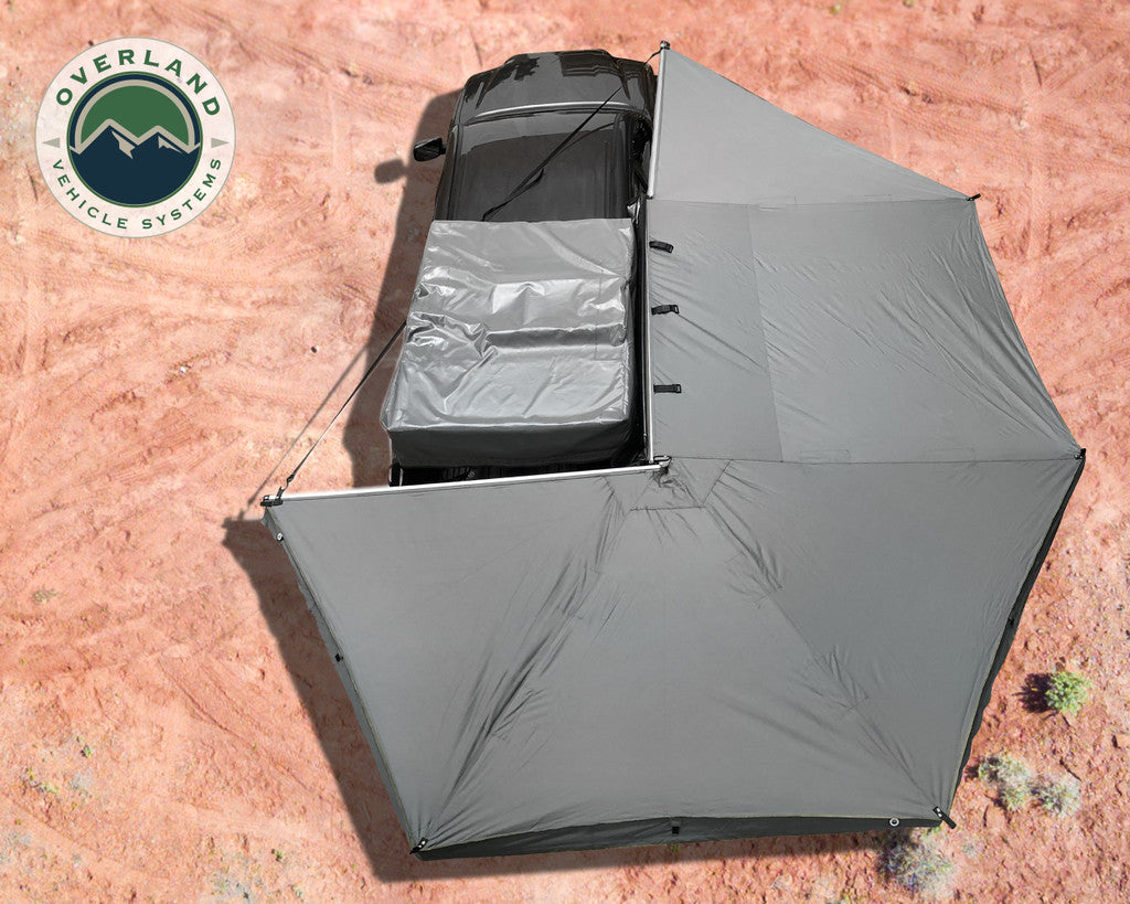 OVS Nomadic Awning 270 Passenger Side - Dark Gray Cover With Black Cover Universal