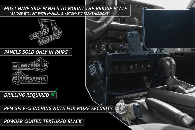 Rago Fabrication  3RD GEN TOYOTA TACOMA CENTER CONSOLE MOLLE PANELS & DEVICE MOUNT