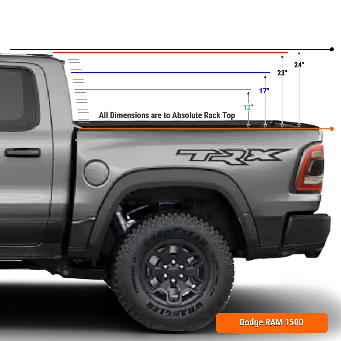 XTR1 Bed Rack for Retrax XR Cover - Dodge Ram HD - Straight Bed