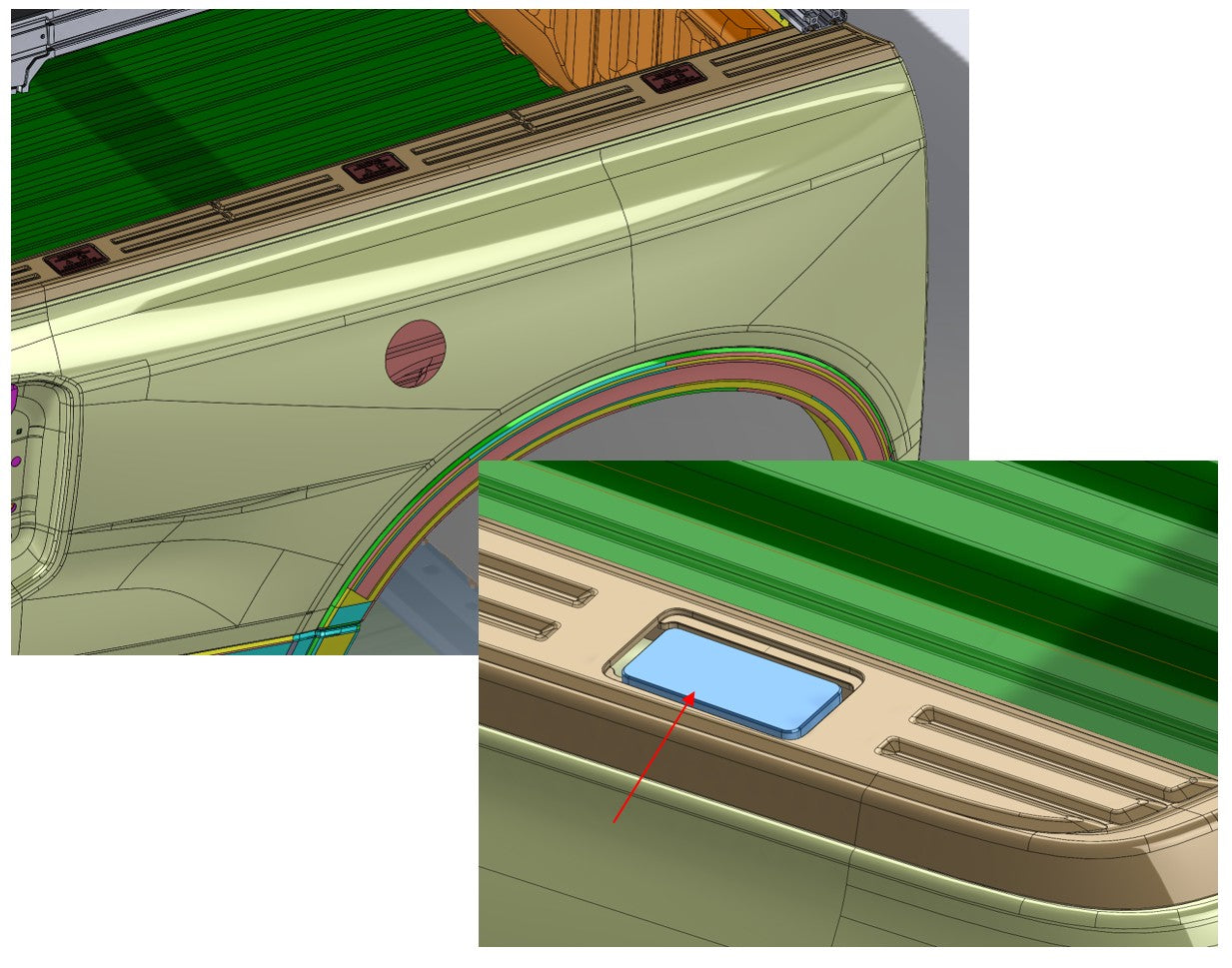 Ford Ranger 6th Gen 2024+ Bed Rail Filler Pucks