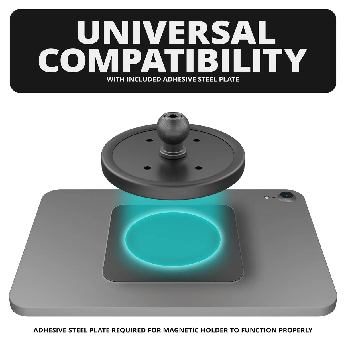 Magnetic Tablet Holder | Slim Track Base | 5" DuraLock™ Arm