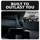 2019-2023 Ford Ranger (WITHOUT Switch Panel) Tackform Slim Track Dash Bracket With 20LITE Phone Holder & CB Microphone Holder