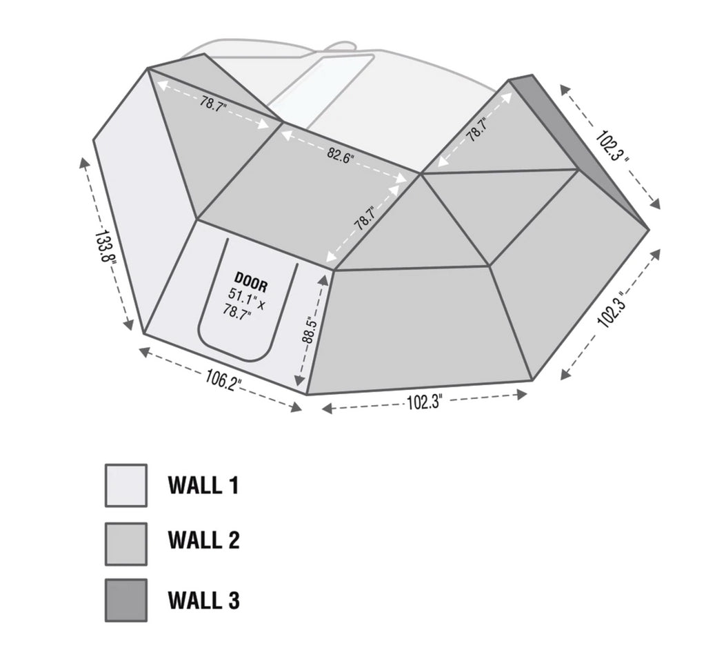 OVS Nomadic Awning 270 Awning & Wall 1, 2, & 3, Mounting Brackets - Driverside