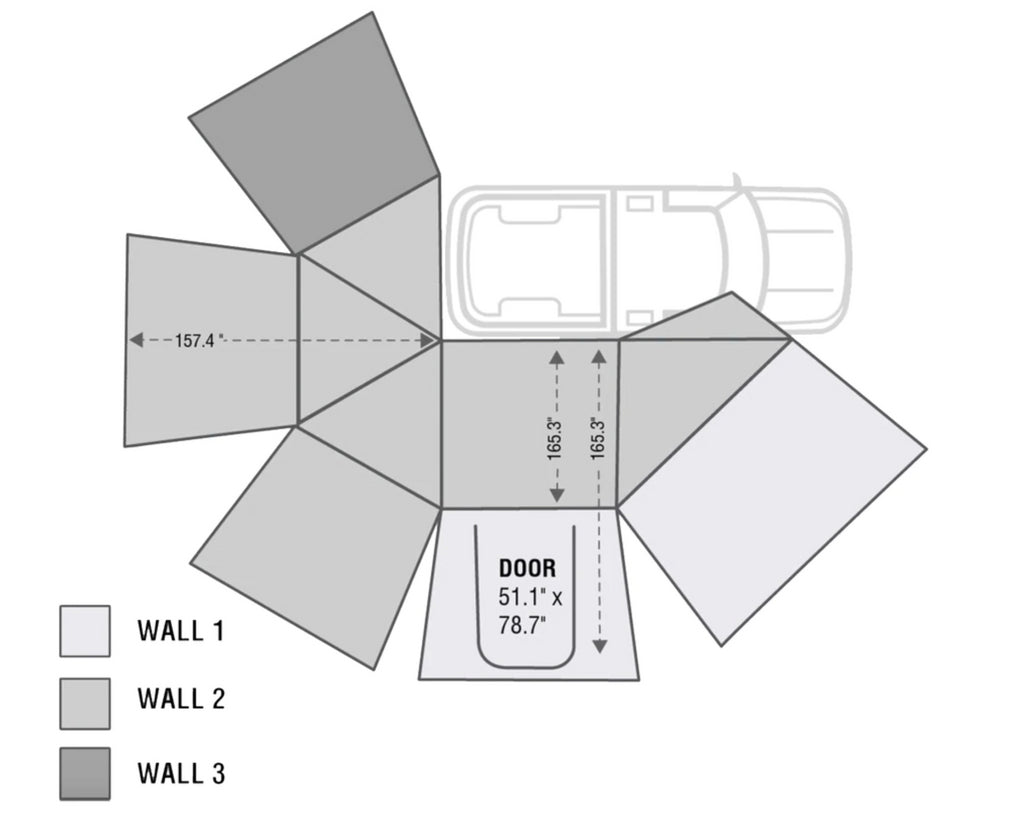 OVS Nomadic Awning 270 Awning & Wall 1, 2, & 3, Mounting Brackets - Passenger Side