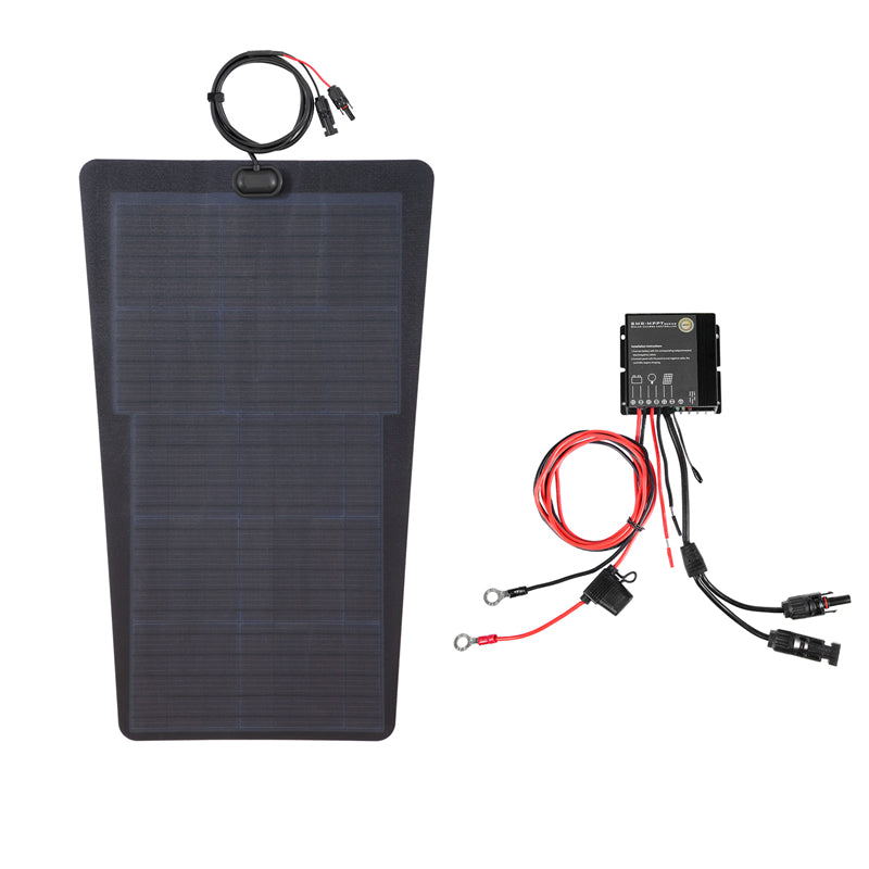 Subaru Ascent (2018-Present) Lensun 65W 12V Hood Flexible Solar Panel-4