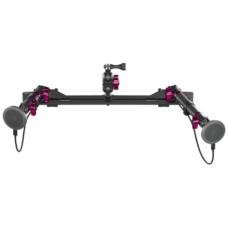 2021+ Ford Bronco & Bronco Raptor (Non-Sport) Tackform Slim Track Dash Bracket With Dual MagSafe Charging Phone Mounts & GoPro Mount