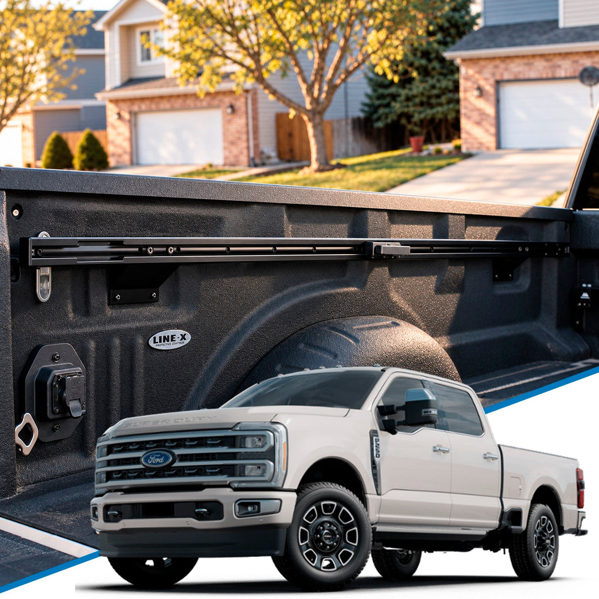 Integral Rails + Tie-down Cleats - Ford Super Duty 2017+