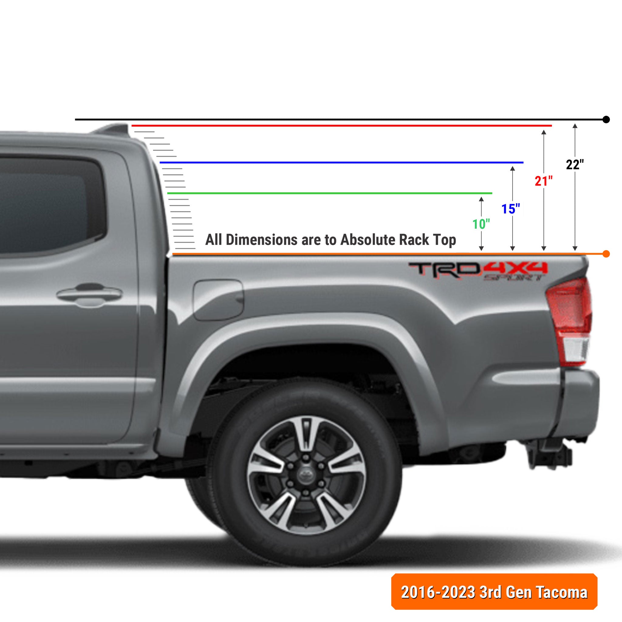 Toyota Tacoma Bed Rack Height Chart