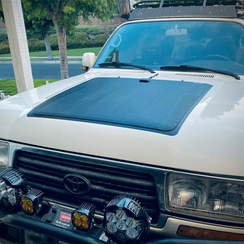 Toyota LandCruiser 80 Series J80 Fz80 Lensun 90W Hood Flexible Solar Panel-2