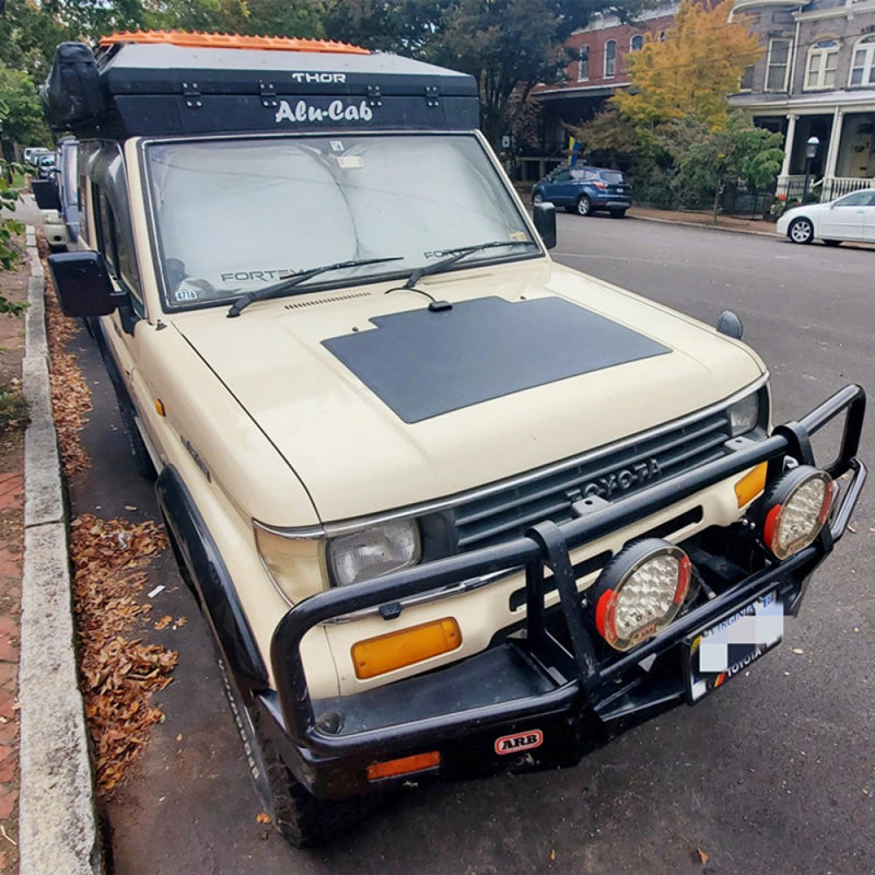 Toyota LandCruiser Prado 70series Lensun 95W Hood/Bonnet Flexible Solar Panel-2