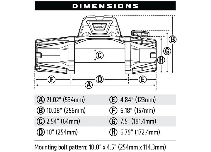 WARN VR EVO 12-S STANDARD DUTY 12,000LB WINCH WITH SYNTHETIC ROPE