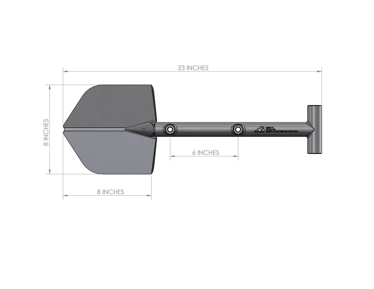 A6™ Adventure Mini Shovel (AMS-1) - BLACK - Xtrusion Overland
