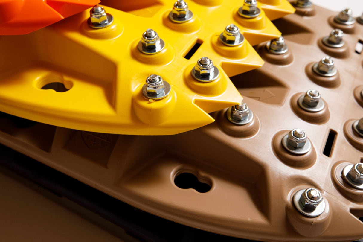 ActionTrax Metal Teeth Recovery Boards Tan (Pair) - Extreme Traction Mats - Xtrusion Overland