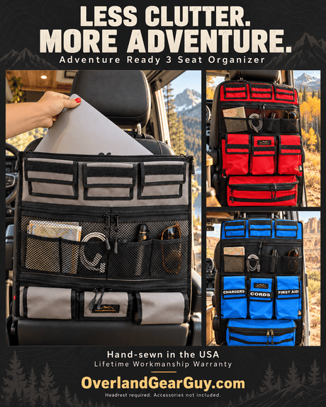 Adventure Ready 3 Seat Organizer - Xtrusion Overland