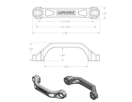 Agency 6 Billet Grab Handles 6" - Pair - Xtrusion Overland