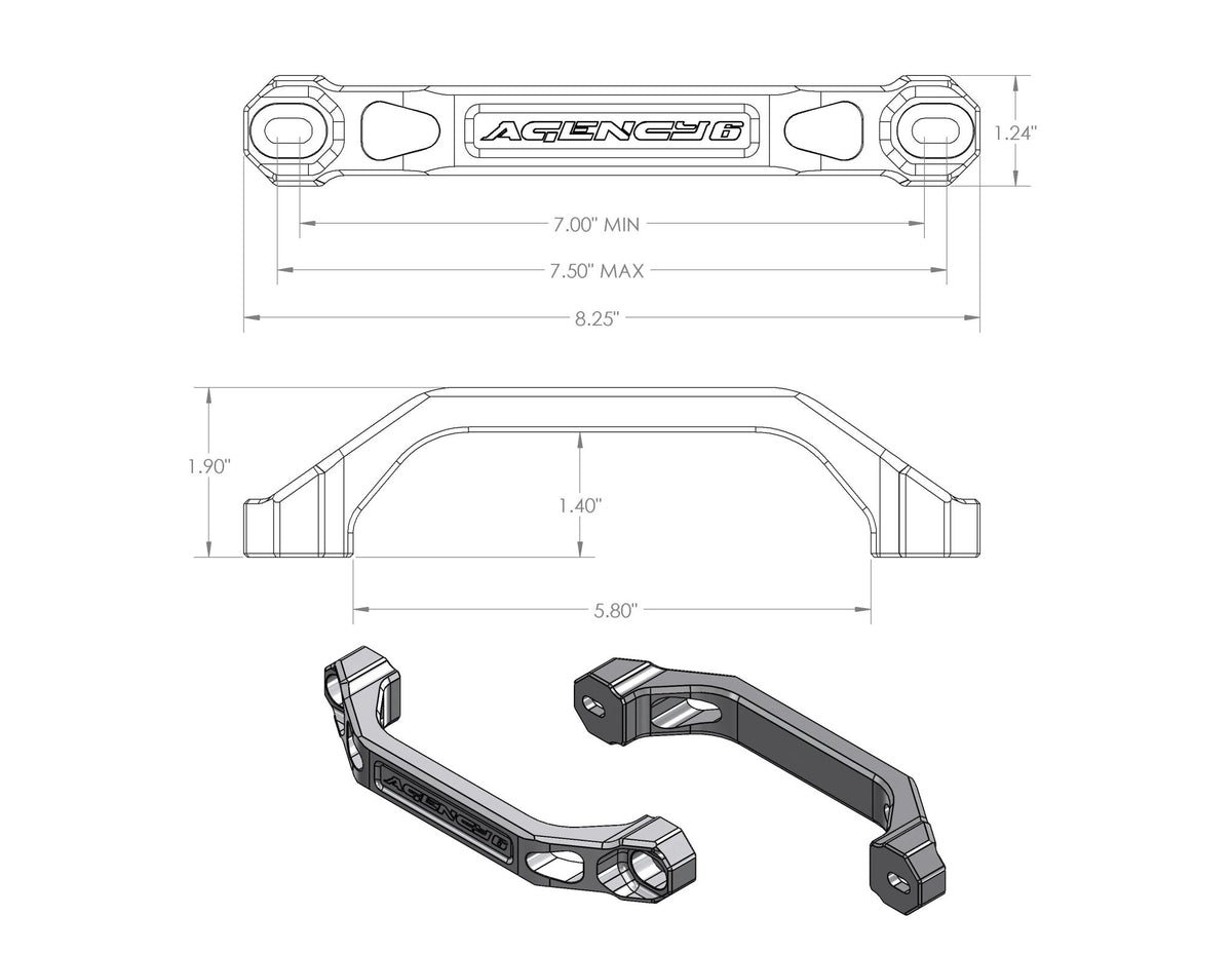 Agency 6 Billet Grab Handles - Pair - Xtrusion Overland
