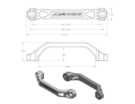 Agency 6 Billet Grab Handles - Pair - Xtrusion Overland