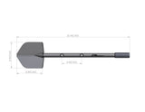 Agency 6™ LONG SHOVEL - POWDER COAT BLACK - Xtrusion Overland